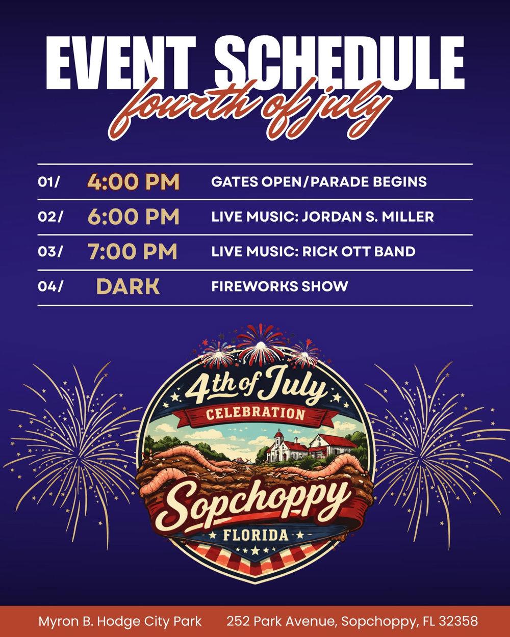 Sopchoppy Parade and Fireworks
